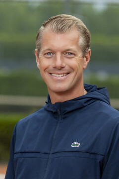 Portret van Stefan Bergman van Indoor Tennis Uithoorn